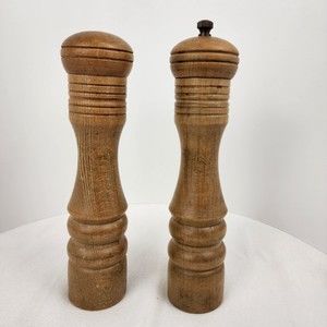 Vintage Nasco Japan Wood Salt Shaker Najico Pepper Grinder